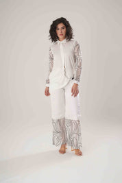 White Buckle Wrap Shirt