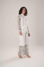 White Buckle Wrap Shirt