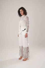 White Buckle Wrap Shirt