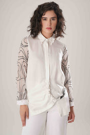 White Buckle Wrap Shirt