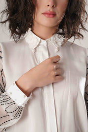 White Buckle Wrap Shirt