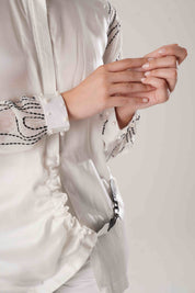 White Buckle Wrap Shirt