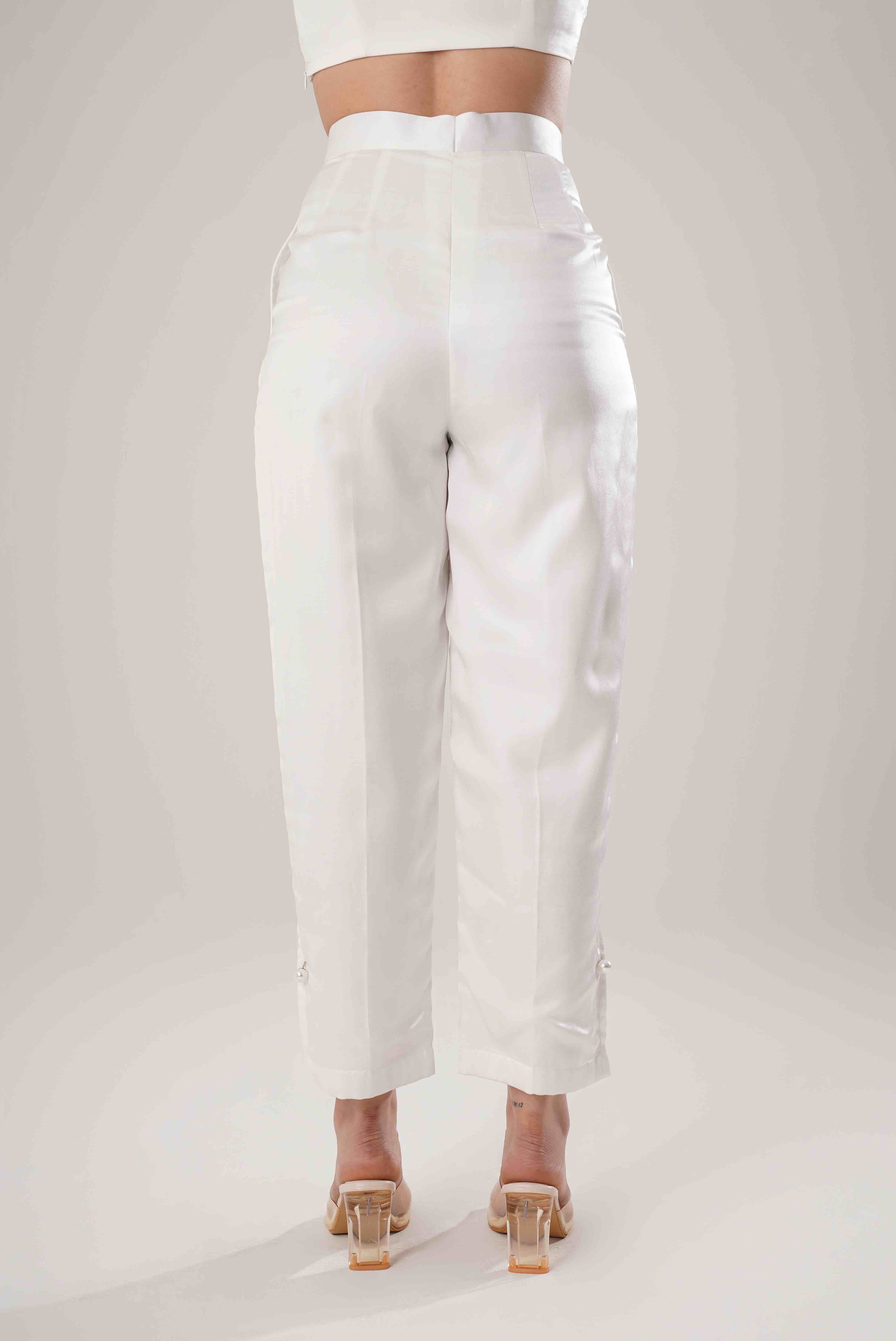 White Narrow Pant