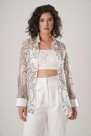 White Embroidered Shirt