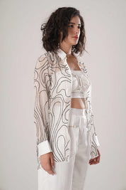 White Embroidered Shirt