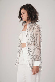 White Embroidered Shirt