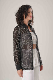 Black Embroidered Shirt