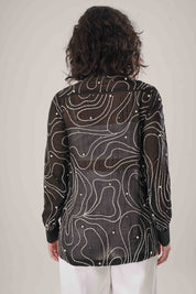 Black Embroidered Shirt