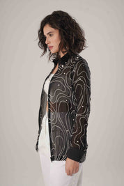 Black Embroidered Shirt