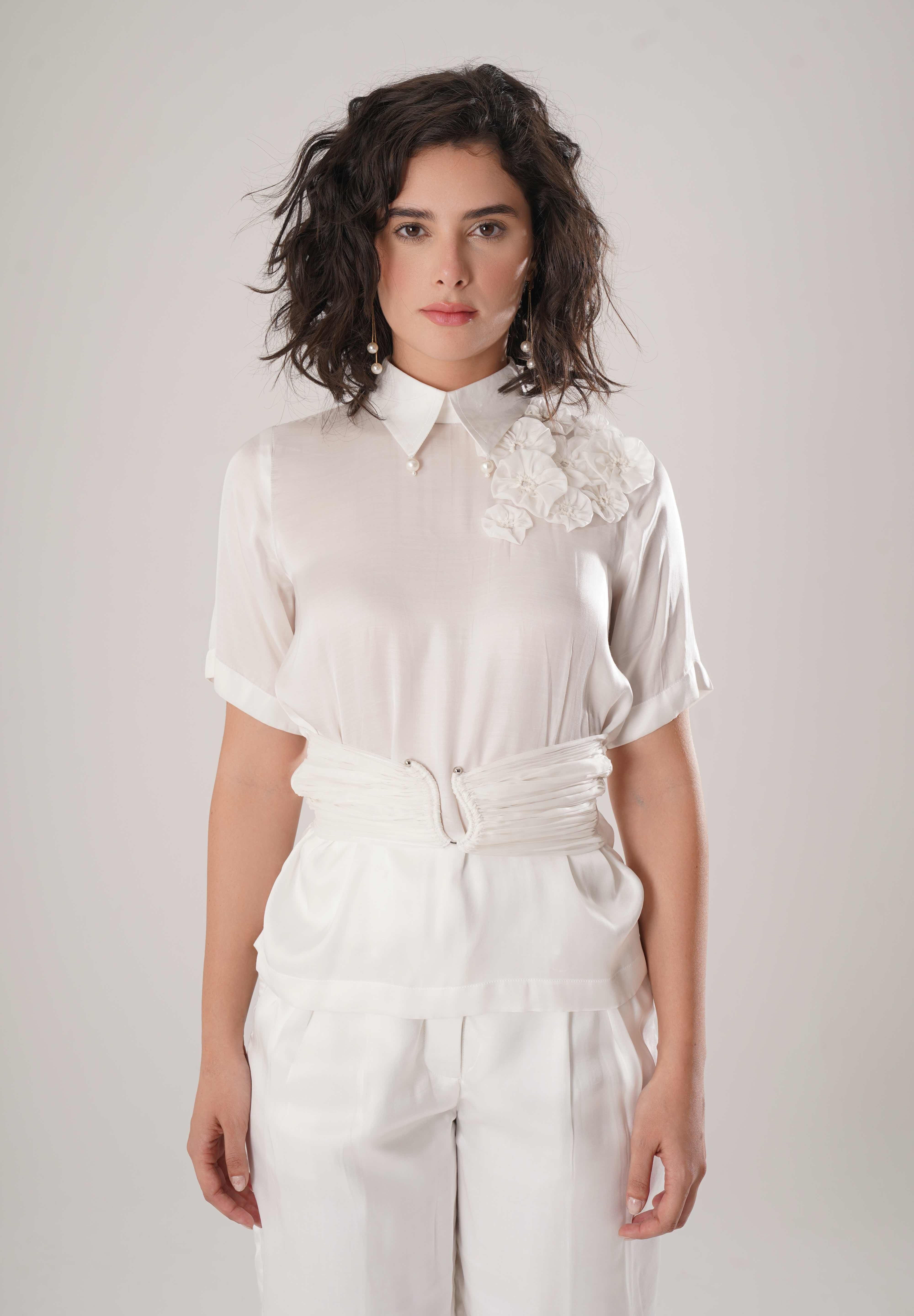White Corset Shirt