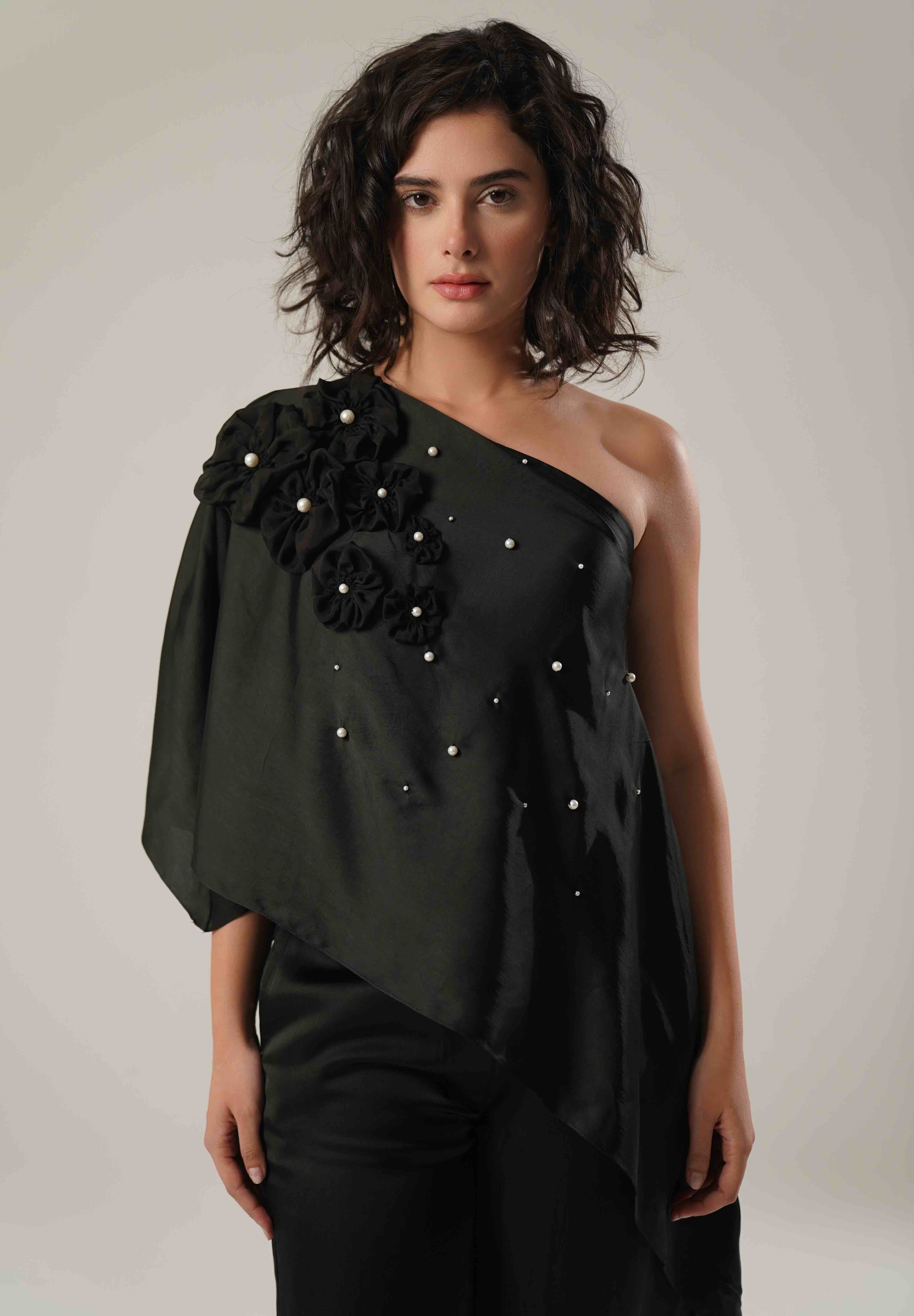 Black Off Shoulder Top
