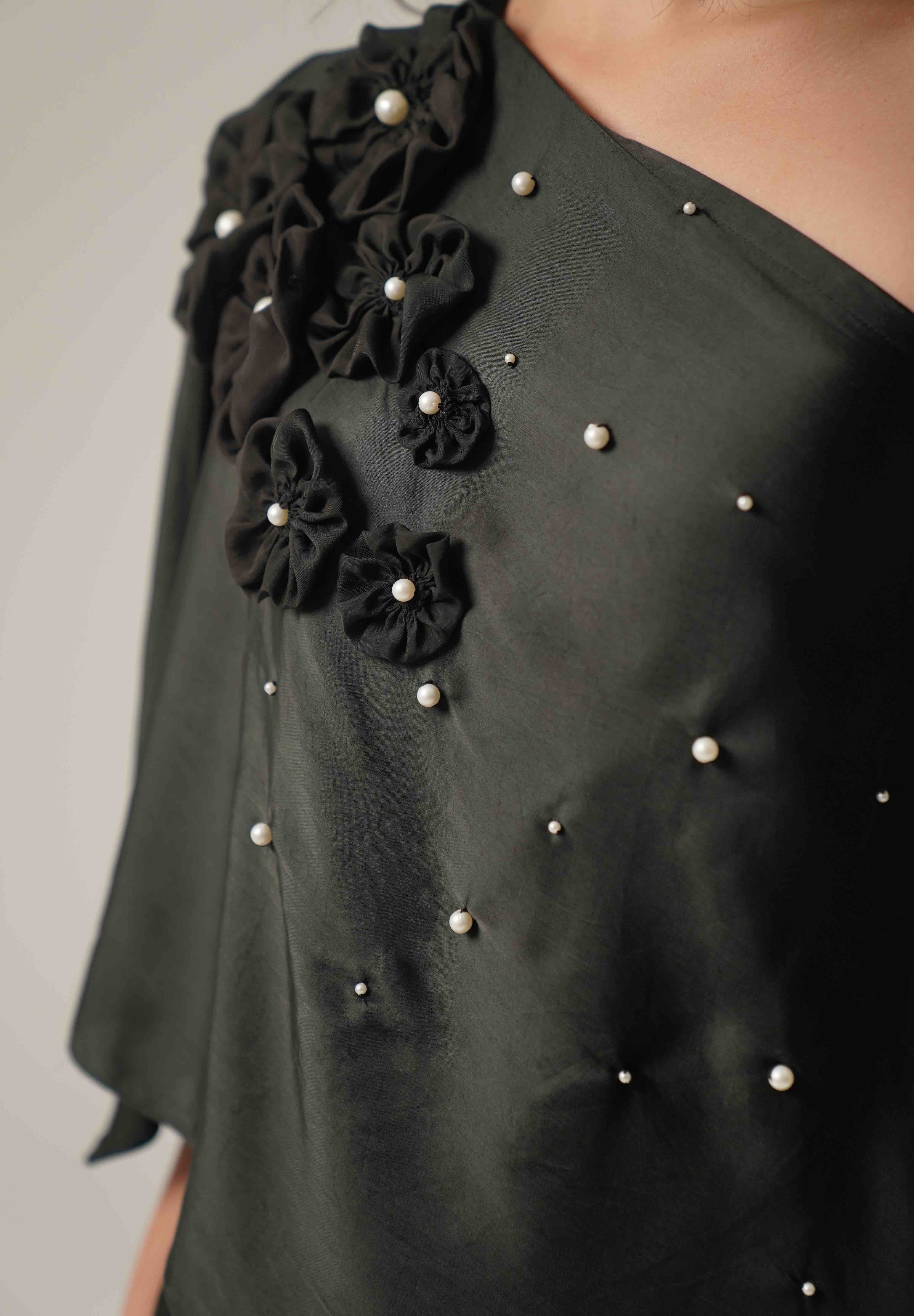Black Off Shoulder Set