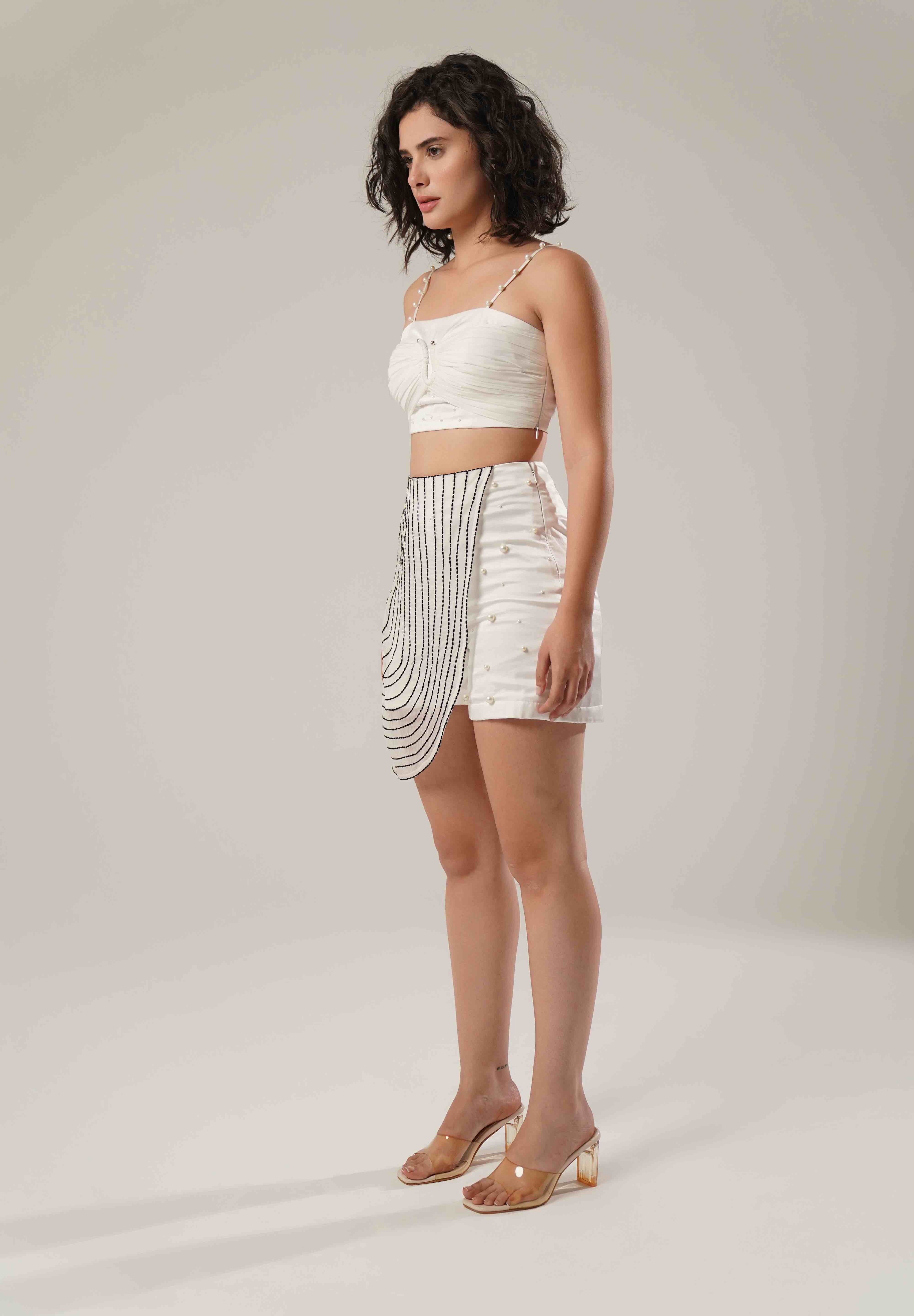 White Skort