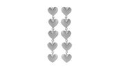 Hearty Layered Earrings Silver