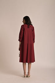 Diagonal Illusion Shirt Dress