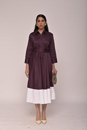 Drape Colour Block Dress