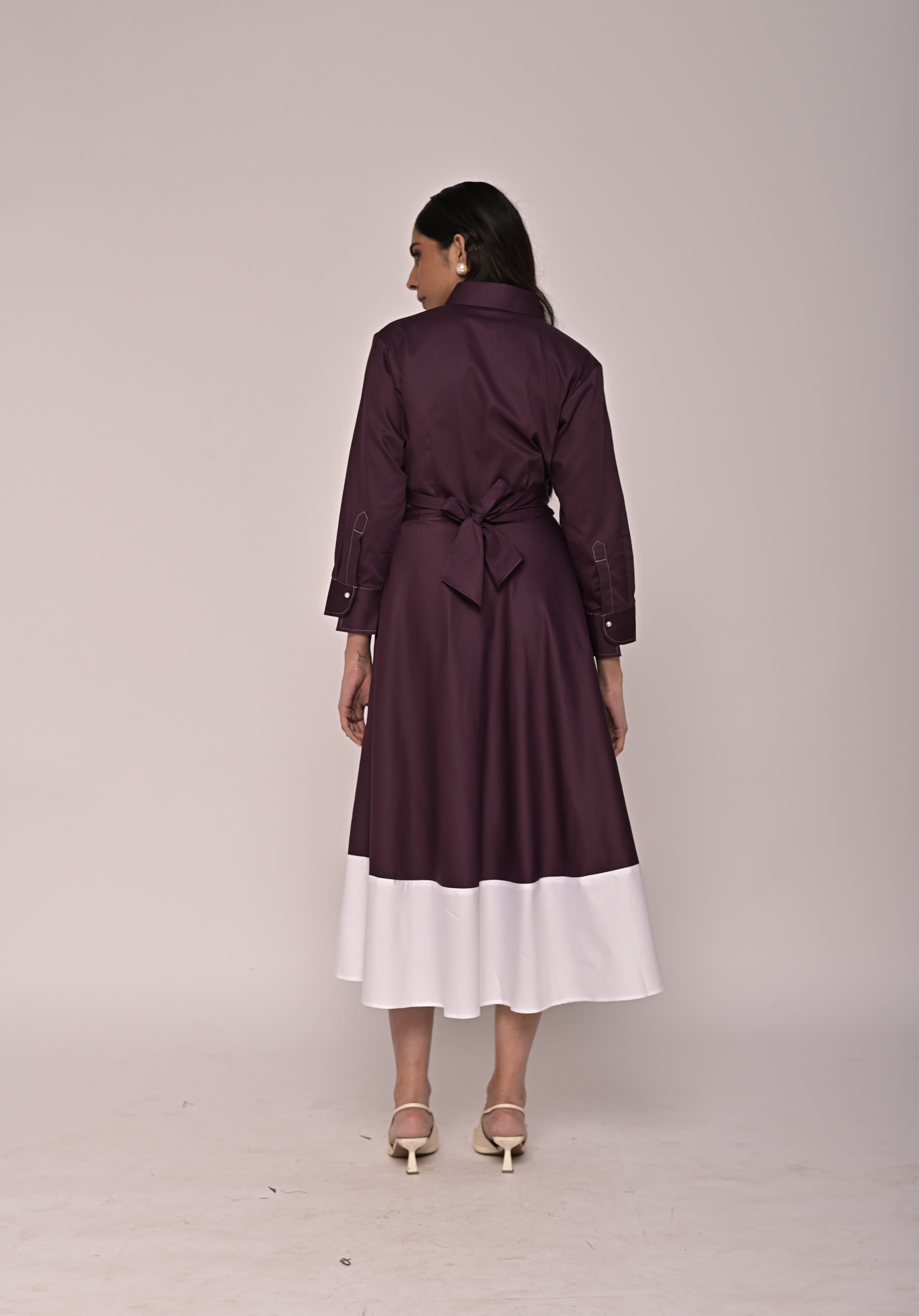 Drape Colour Block Dress