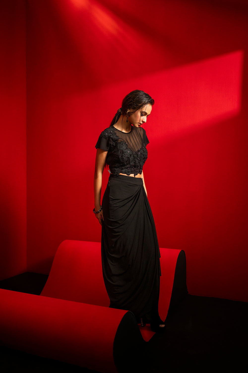 Hilme Blouse & Wrap Skirt Set