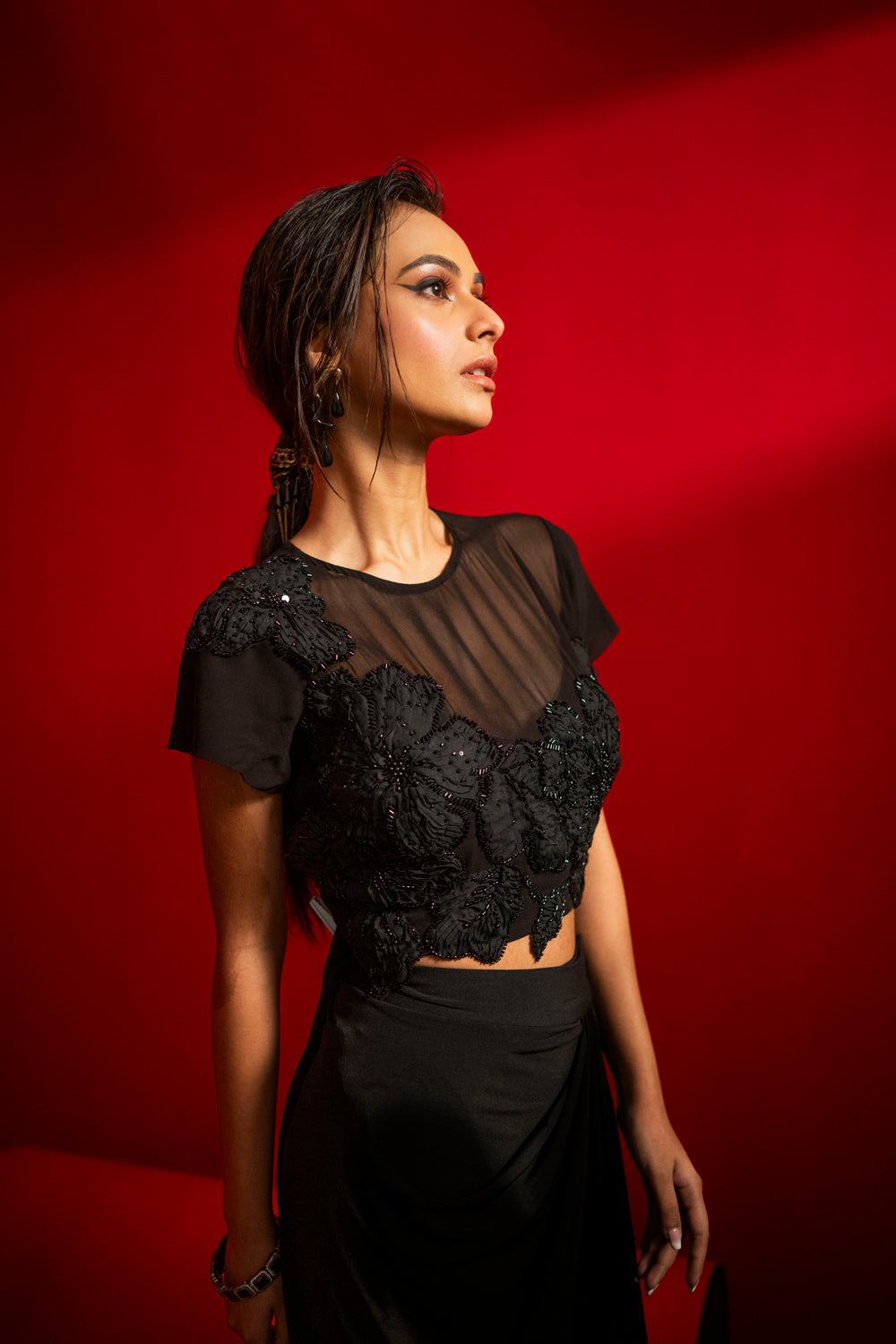 Hilme Blouse & Wrap Skirt Set