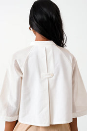 Ivory Zola Raglan Sleeve Crop Shirt & Shorts