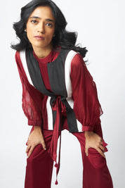 Carla Sheer Tie up Jacket & Pants