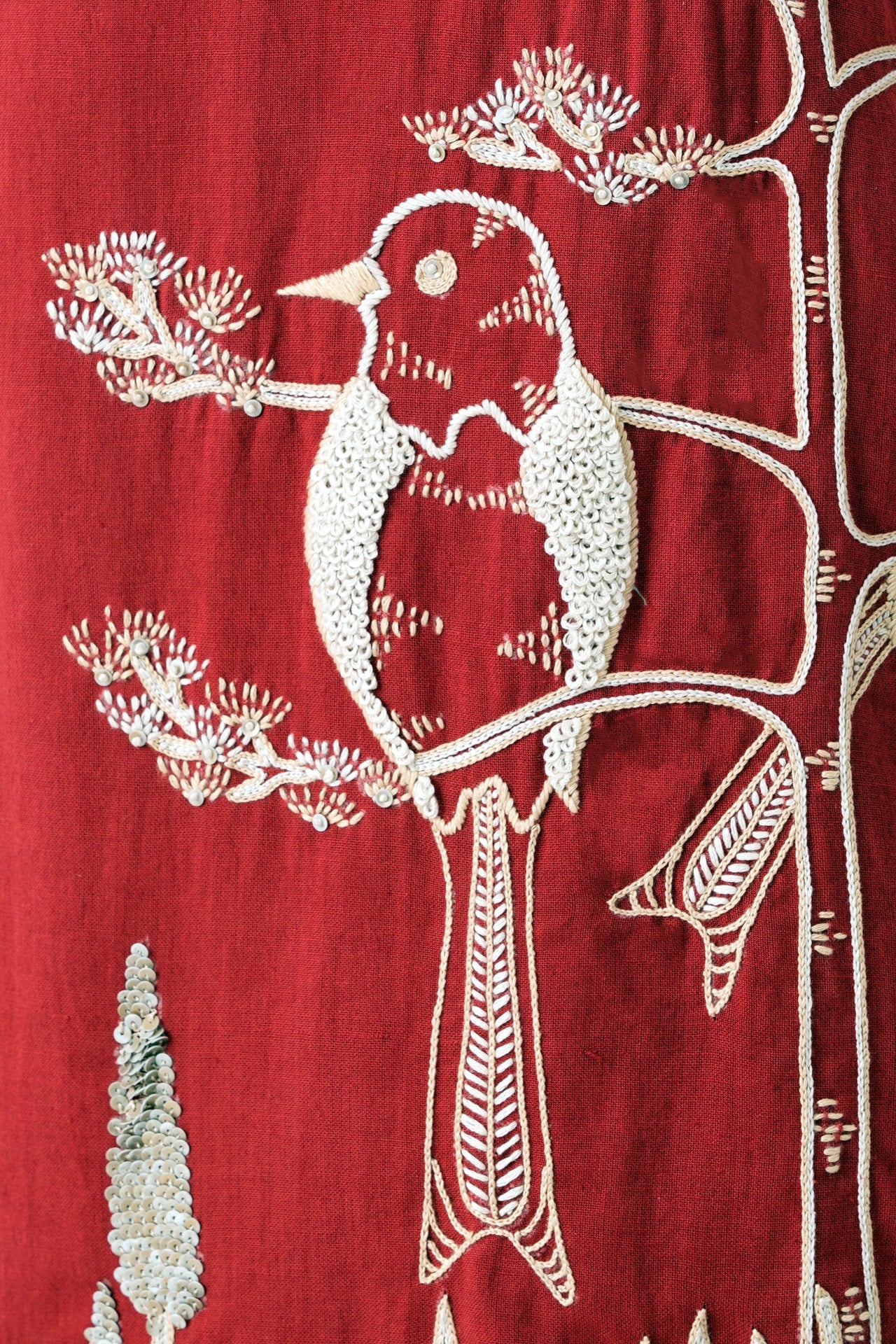 Madder Chase Midtown Midi Dress in Hand Embroidery