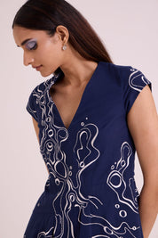 Indigo Perito Drift Midi Dress