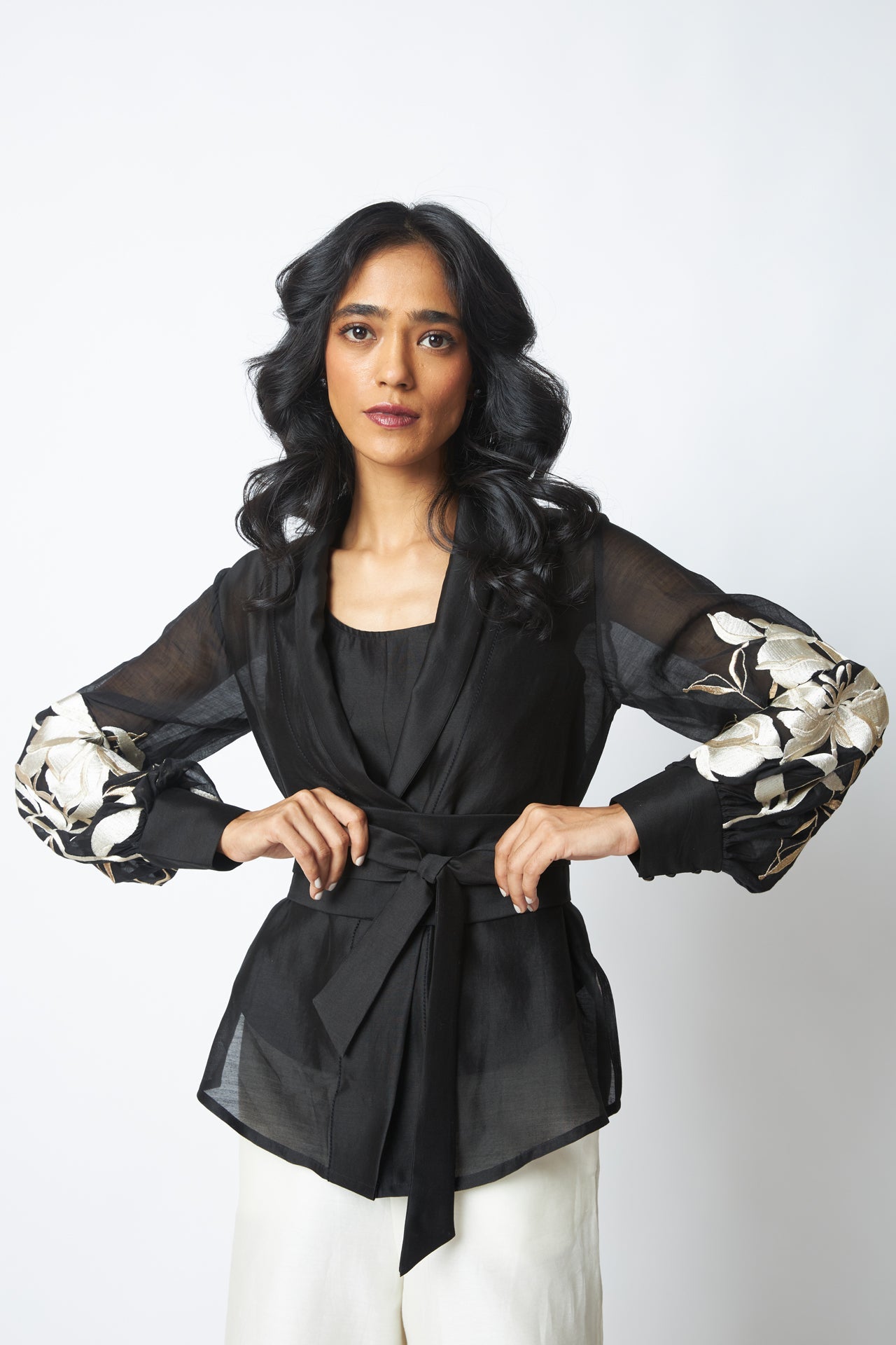 BW Reva Blazer Wrap Top & Wide Leg Pant