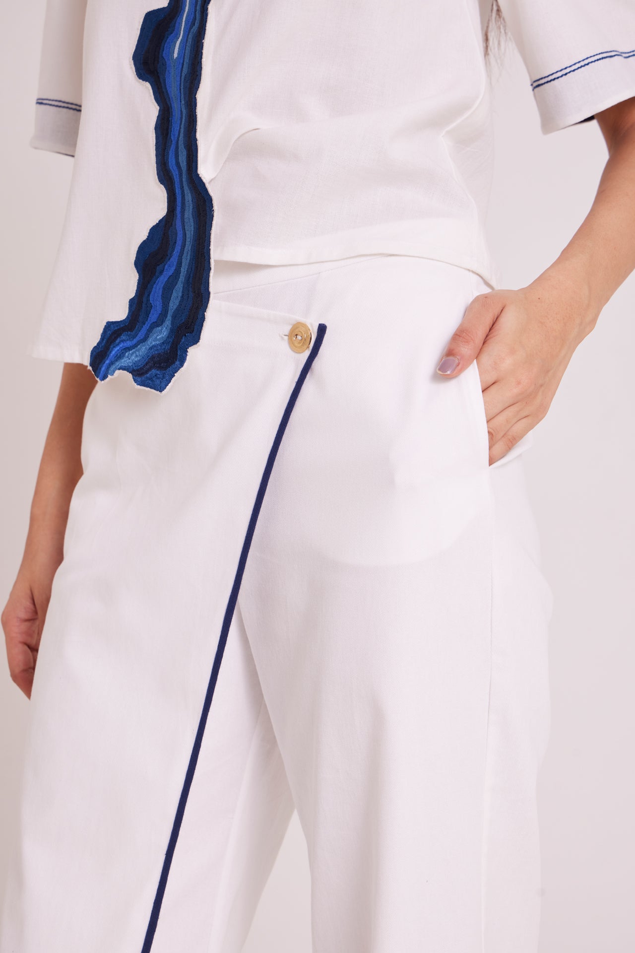 Avisa Blue Current Co-ord Set