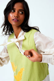 Multi Melody Neck Tie Shirt & Short Dress