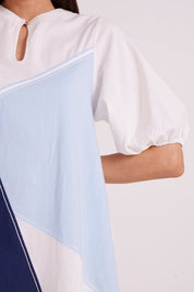 Juno Segmented Tide Short Dress