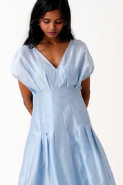 Ice Blue Bree Vintage Panelled Dress &  Slip