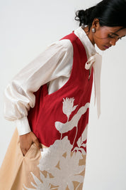 Madder Melody  Neck Tie Shirt & Short Dress
