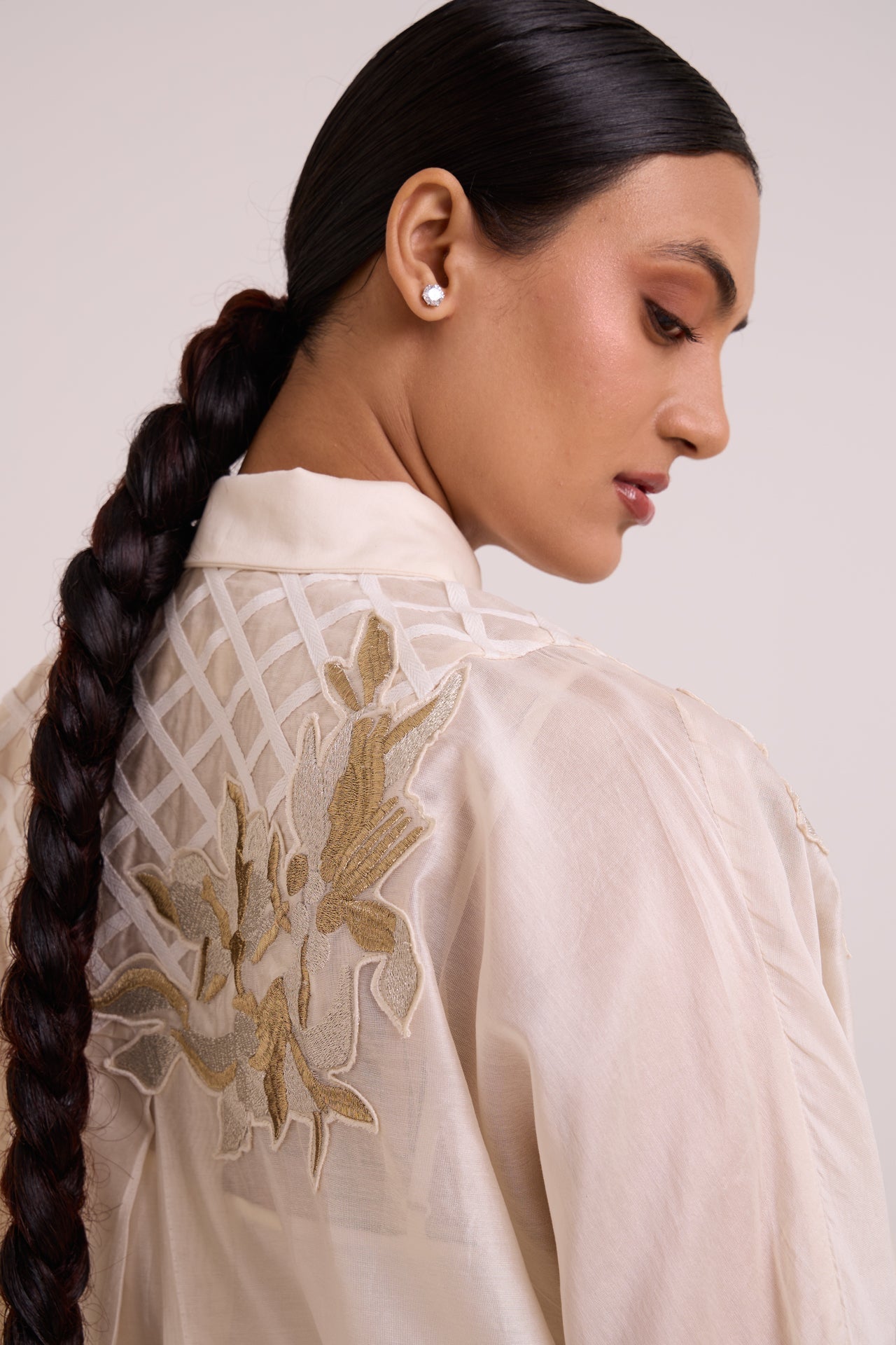 Mimi Ivory Framed Shirt Dress