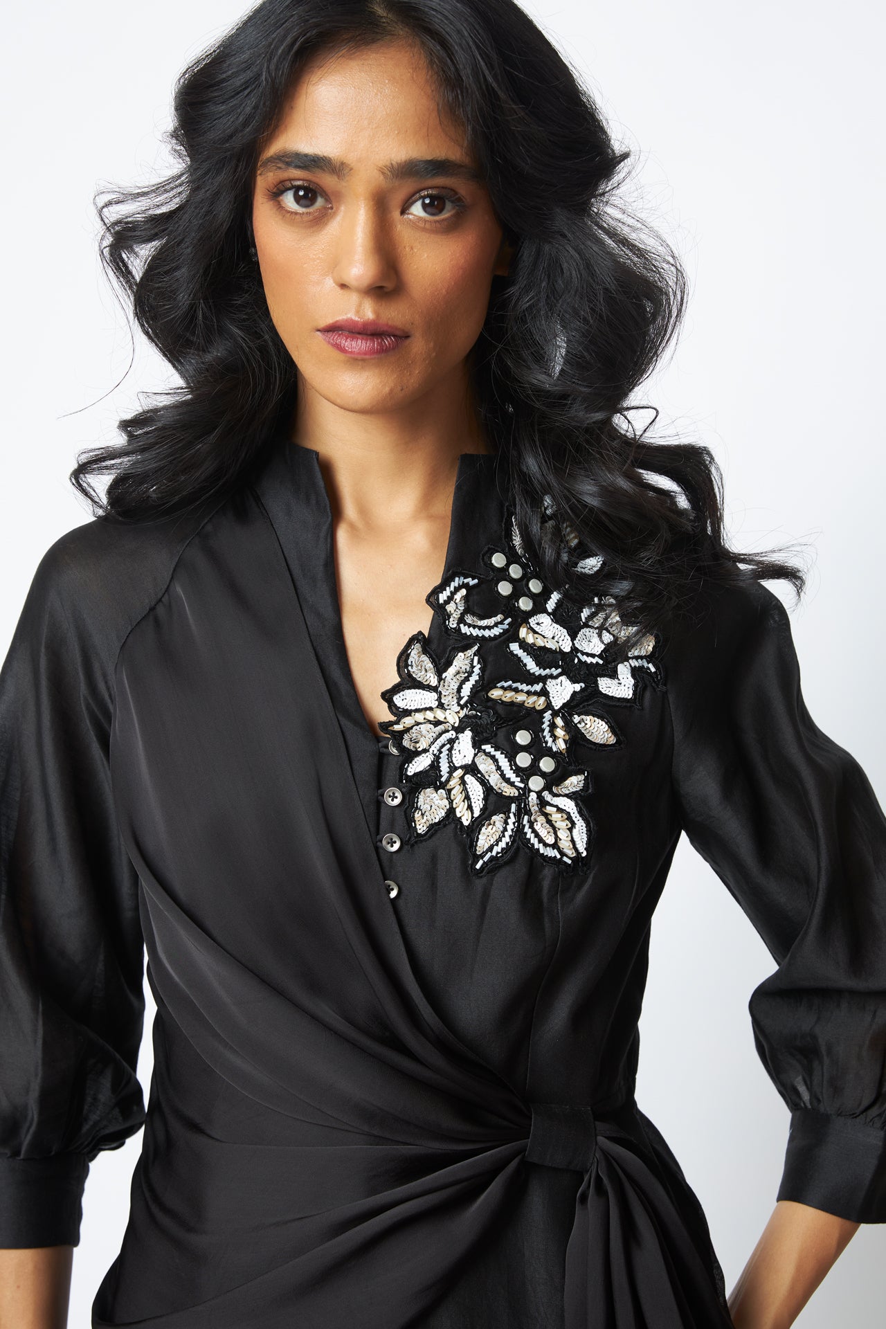 Louisa Moonlit Broach Midi Dress