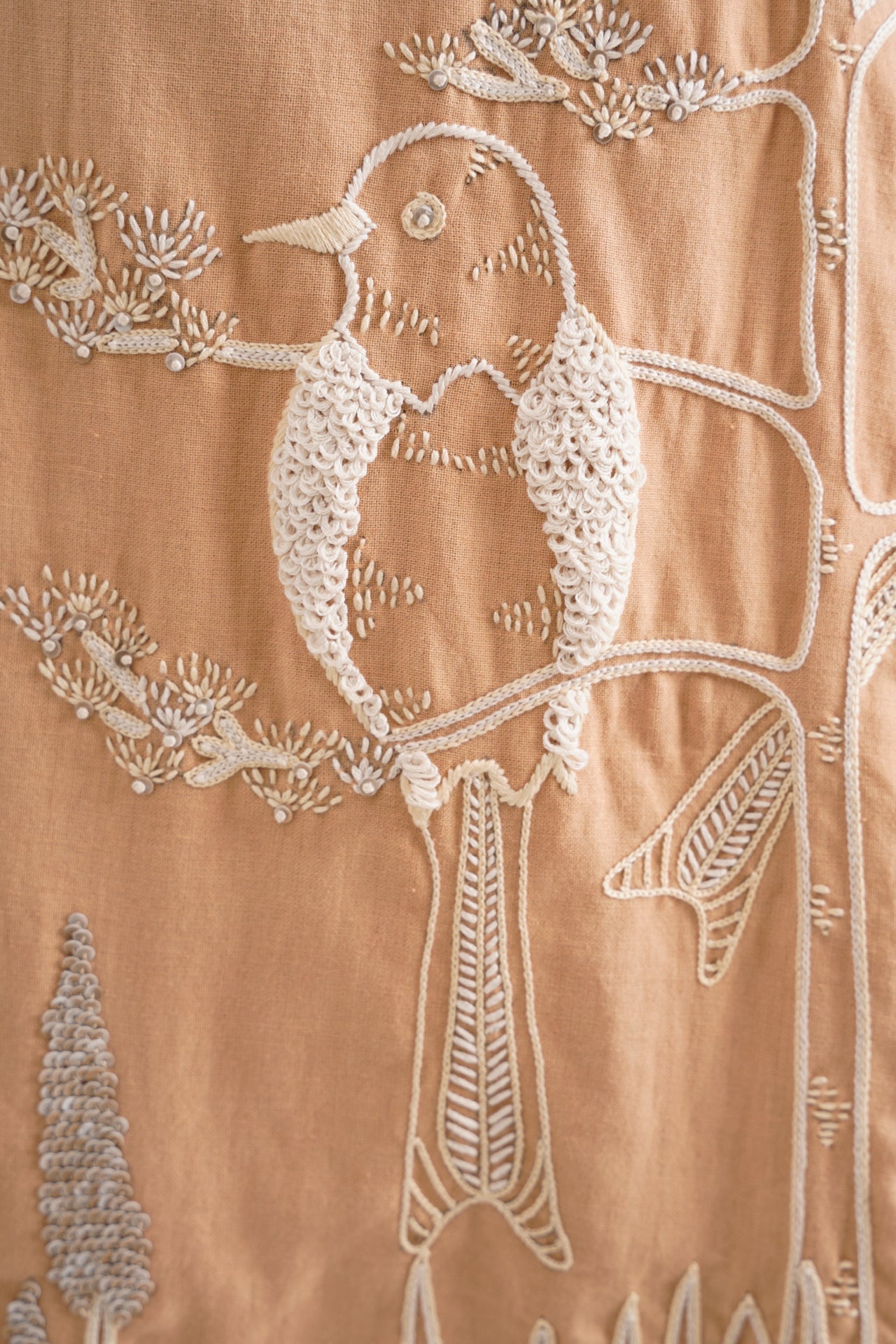 Latte Chase Midtown Midi Dress in Hand Embroidery