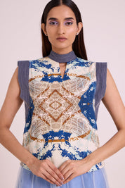 Niloy Drift Away Divided Skirt & Square Top