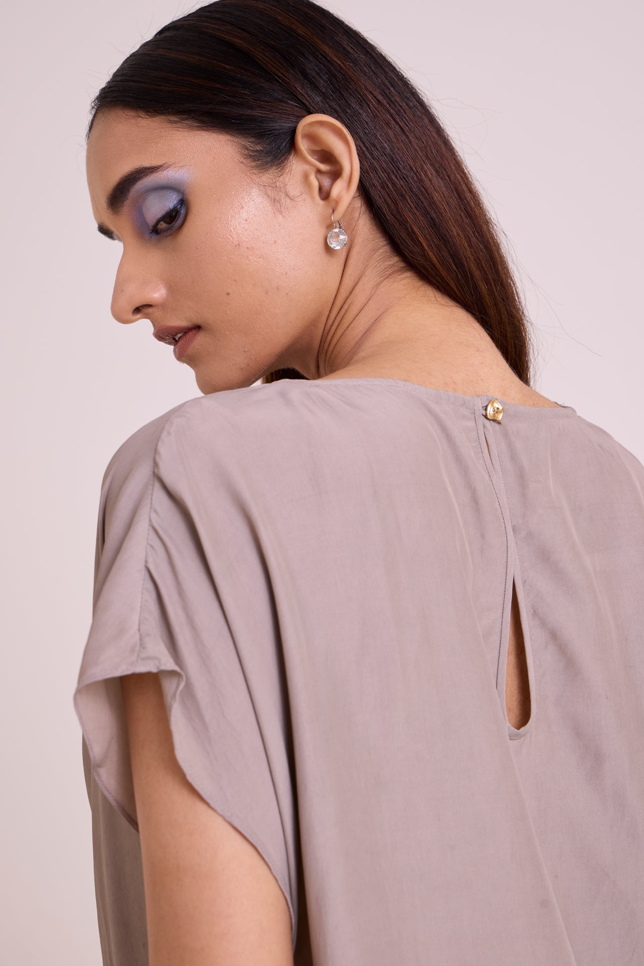 Vesa Graphite Cowl Top & Pant Set