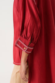 Ariel & Eva Madder Pleated Top & Latte Bow Pant