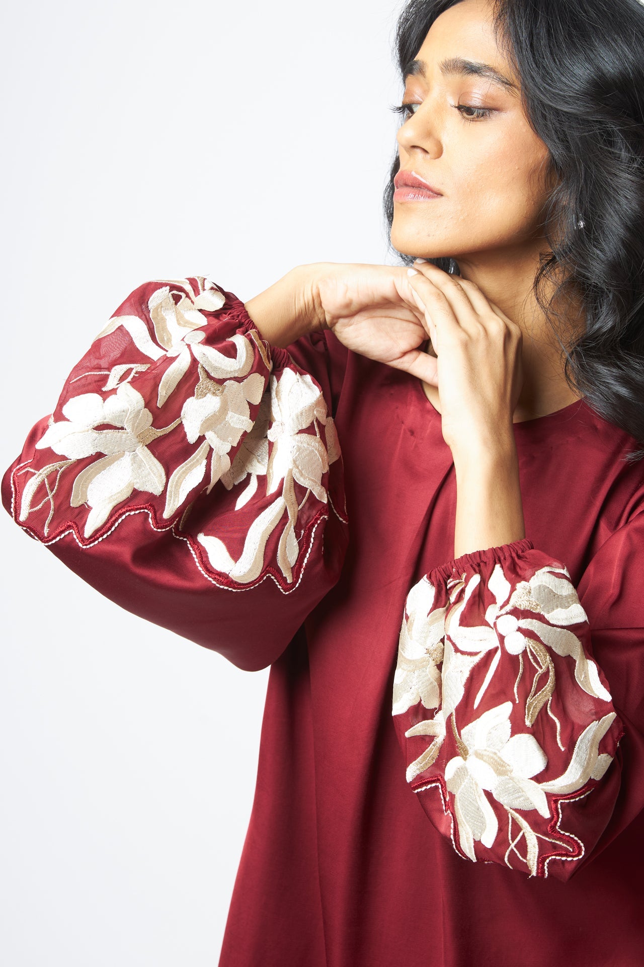 Poey Sculpted Sleeve Shift Dress