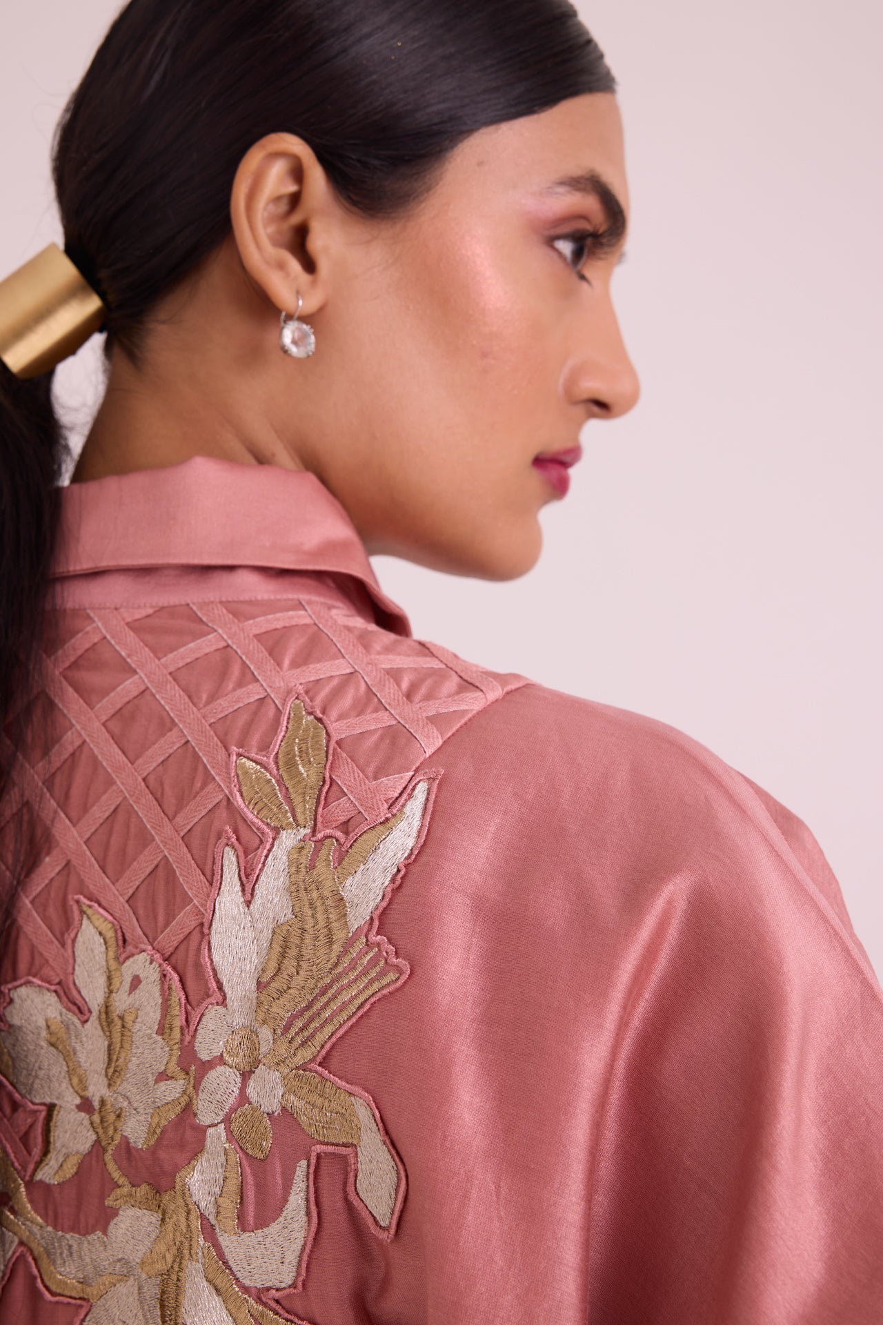 Old Rose Mimi Framed Shirt Dress