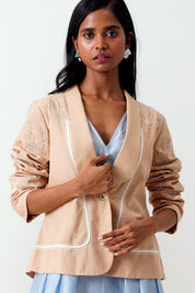 Latte Bree Vintage Embroidered Blazer
