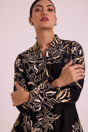 Farah Tendril Wrap Blazer & Cutwork Pants