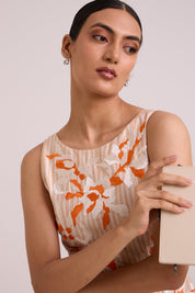 Roselyn Almond & Autumn Midi Dress