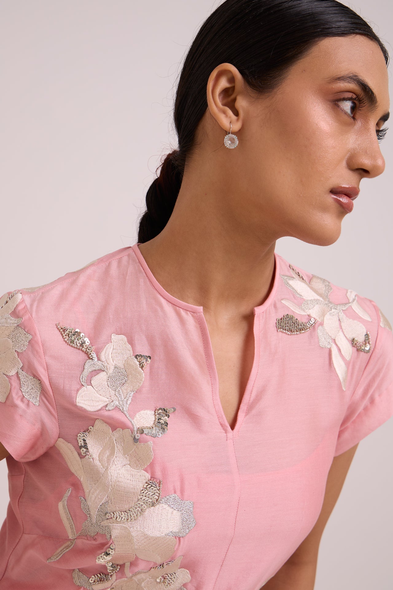 Lizzy Blush Pink Prism Long Dress