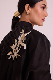 Black Mimi Framed Shirt Dress