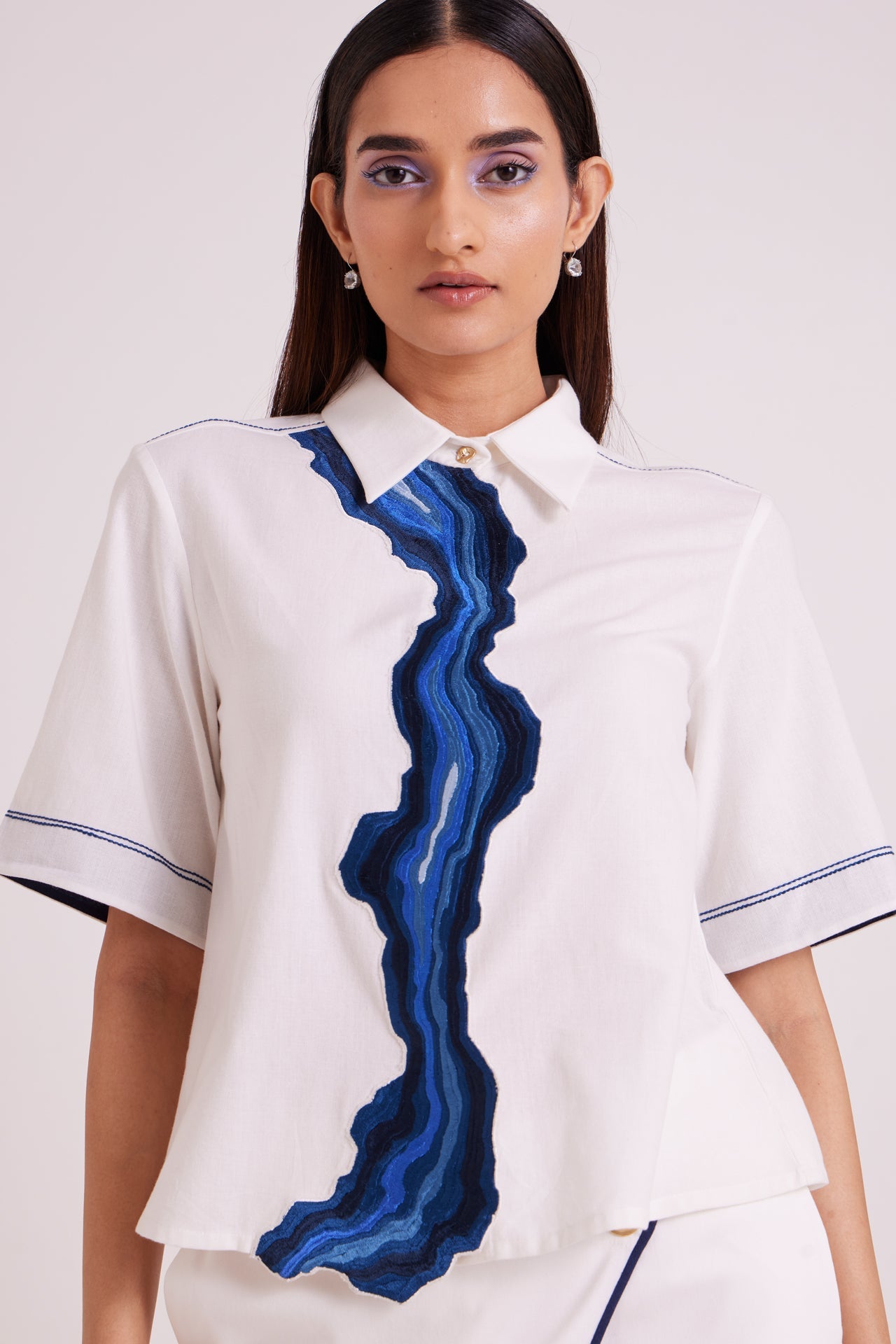 Avisa Blue Current Co-ord Set