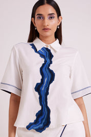 Avisa Blue Current Co-ord Set