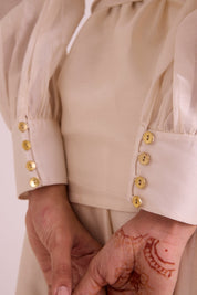 Murphy Broach Wrap Top & Duchess Skirt