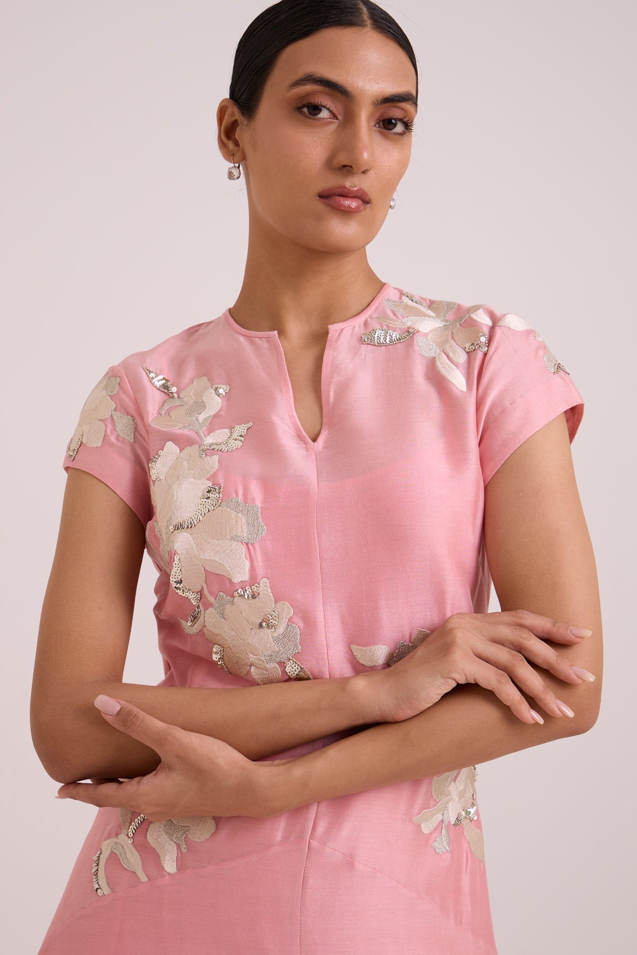 Lizzy Blush Pink Prism Long Dress